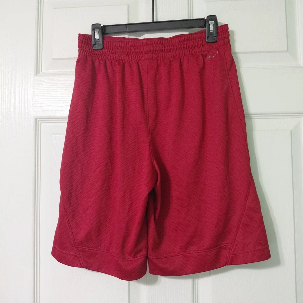 Air Jordan Dri-FIT Basketball Shorts Red Mesh Medium Youth Drawstring Jumpman